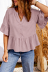 Ainsley Slit Ruffled Loose Blouse - Getyourglamon 